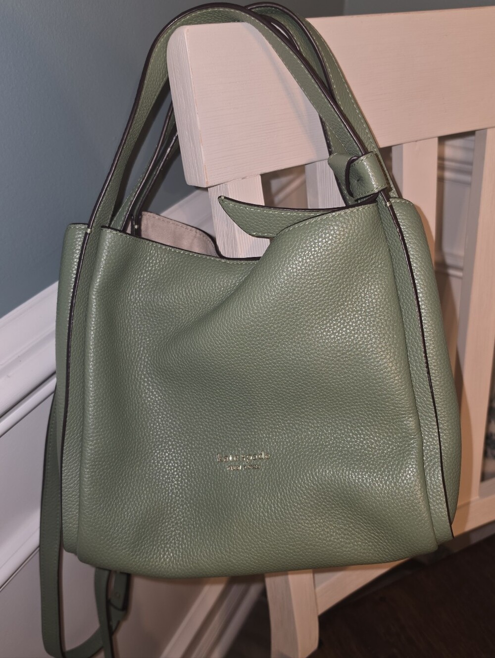 Kate Spade New York Green Pebbled Leather Shoulder Bag